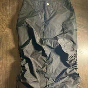 Black Cargo Skirt